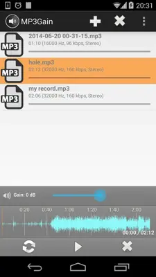 MP3Gain android App screenshot 2